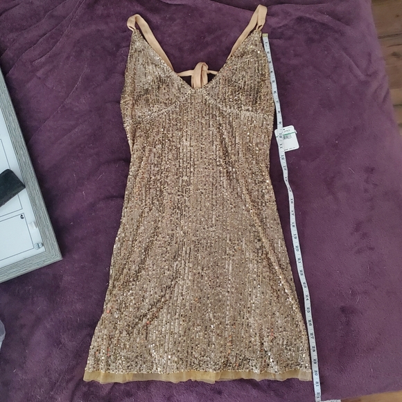 HP 🎉 NWT Free People Gold Rush Mini Dress - Picture 7 of 9